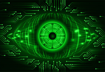 eye cyber circuit future technology concept background
