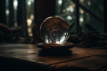 Magic orb levitates. Generative AI