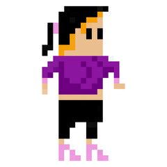 Human Character in Pixel Arts