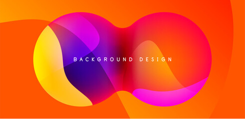 Obraz premium Bright abstract background glossy shiny circle and sphere composition. Minimalist geometric vector Illustration For Wallpaper, Banner, Background, Card