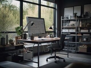 Workspace with computer