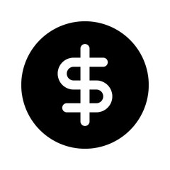 dollar coin glyph icon