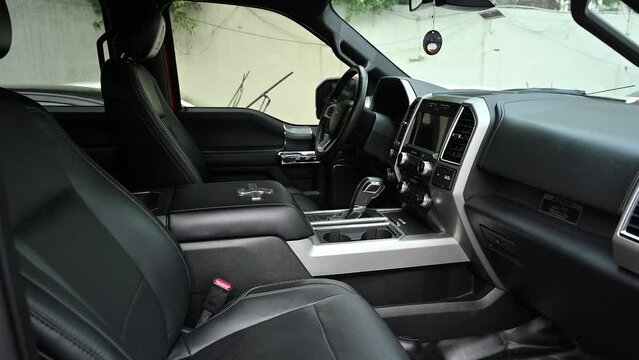 Zoomed-in view of the Toyota's internal door window controls