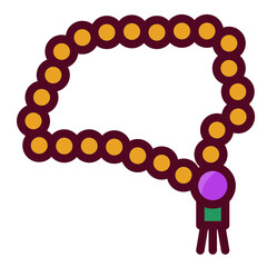 beads filled outline icon