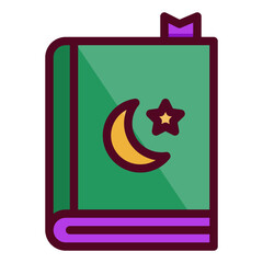 Quran filled outline icon