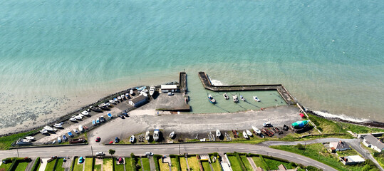 Aerial photo of Islandmagee Harbour Co Antrim Northern Ireland Larne Town Co Antrim Northern Ireland