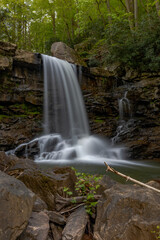 Fototapeta na wymiar Waterfall in the New River Gorge