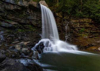 Naklejka na ściany i meble Waterfall in the New River Gorge