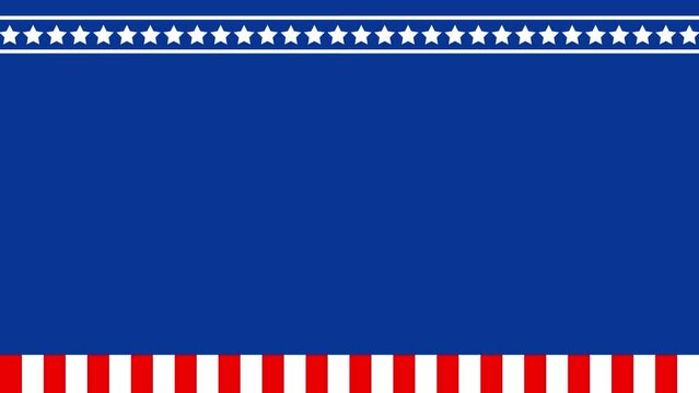 4K Blue Color USA Background fun in colors of American flag Independence day or national holidays of America 4th july Veterans Day for USA national Happy Labor Day United States of America