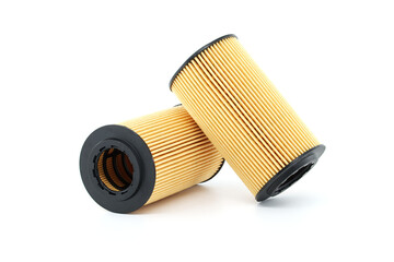 Filter elements isolated on white background