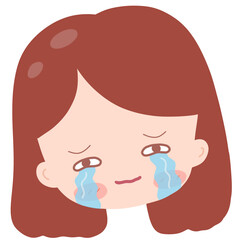 Long Hair Girl Crying