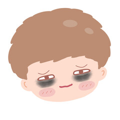 Brown Hair Boy Raccoon Eyes 2
