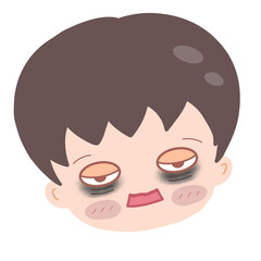 Black Hair Boy Raccoon Eyes 3