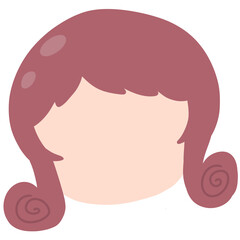 Roll Hair Girl Head