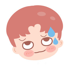 Pink Hair Boy Sweating