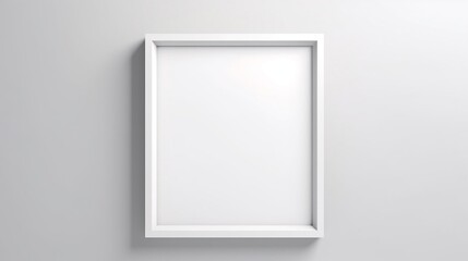 white frame on a wall