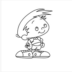 vector, boy, child, cartoon