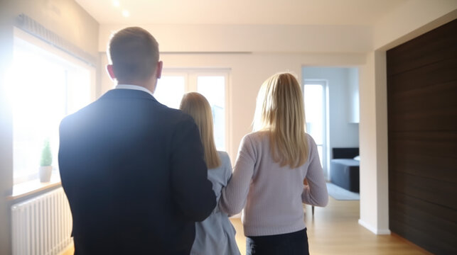 real estate agent showing a house, generative ai