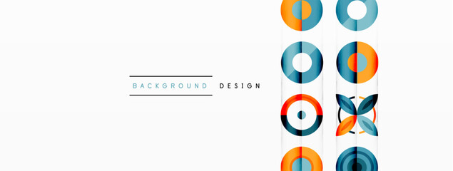 Vibrant and eye-catching vector background featuring a grid of colorful circles arranged in a patterned composition, perfect for modern and trendy designs