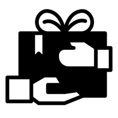 gift box glyph icon