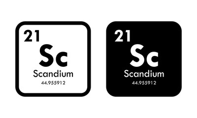 scandiumicon set. vector template illustration  for web design