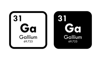 gallium icon set. vector template illustration  for web design