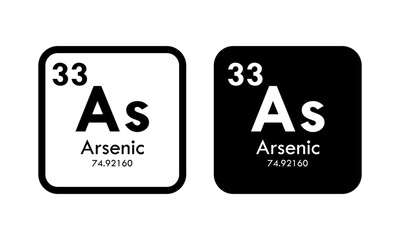 arsenic icon set. vector template illustration  for web design