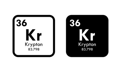 krypton icon set. vector template illustration  for web design