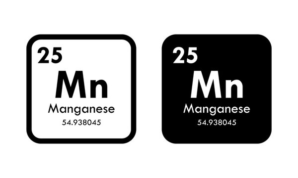 manganese  icon set. vector template illustration  for web design