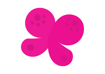pink butterfly on white background