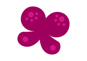 pink butterfly on white background