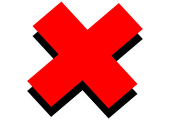 Obraz premium red cross mark