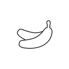 Banana line icon, fruit logo vector