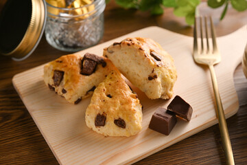美味しそうな手作りチョコのスコーン