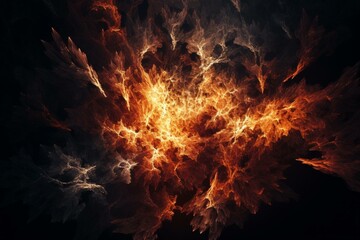 A vortex fractal flame. Generative AI