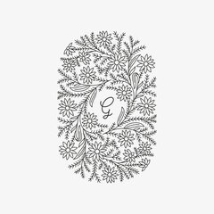 Floral monogram