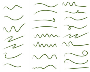Hand drawn collection of curly swings, swashes, punches. Rotating calligraphy. Icon quote. Highlight text elements.