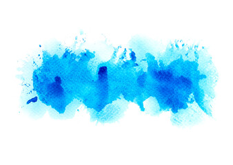blue ink splashes.