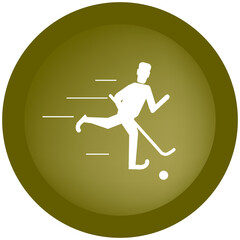 Illustration of Sport Icon of Field Hockey. Team Sport Played with Ten Outfield Players and A Goalkeeper. It's A Fast Paced and Exciting Game with Structured Rules.

