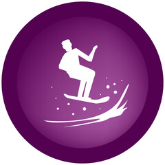 Illustration of Sport Icon of Surfing. A Popular Water Sport Where Individuals Ride Waves Using A Board. Perfect for Summer and Sports Related content.
