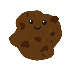 cute chocolate cake illustration