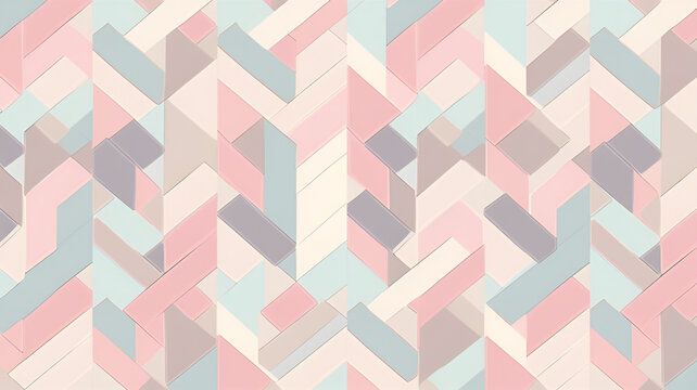 Pastel geometrical pattern wallpaper background | Generative AI