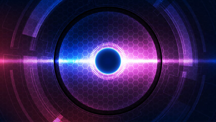 Abstract technology background. Futuristic interface. Vector illustration for your design