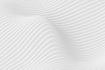 Abstract  gradient and geometric stripes pattern. Linear   white     pattern, 3D illustration.