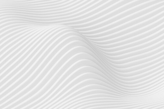 Abstract  gradient and geometric stripes pattern. Linear   white     pattern, 3D illustration.