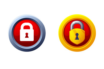 Closed padlock icons. Block and security. Simple icons