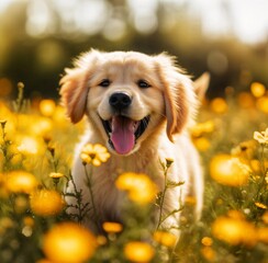 Cute golden retriever puppy | face of innocence