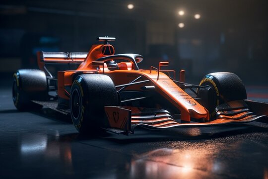 A 3d rendered F1 race car. Generative AI © Idris