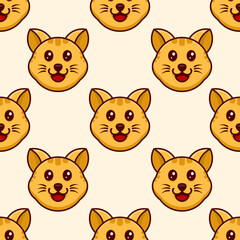 CUTE CAT CARTOON SEAMLESS PATTERN DESIGN