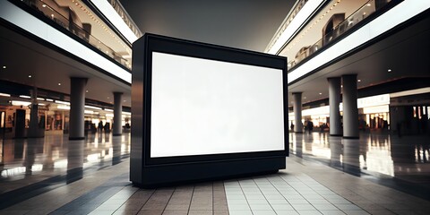 advertisement, billboard, signboard, poster, mall, blank, business, empty, advertising, display, template, public, frame, modern, space, white, banner, marketing, shop, design, sign, ad, ai, commercia